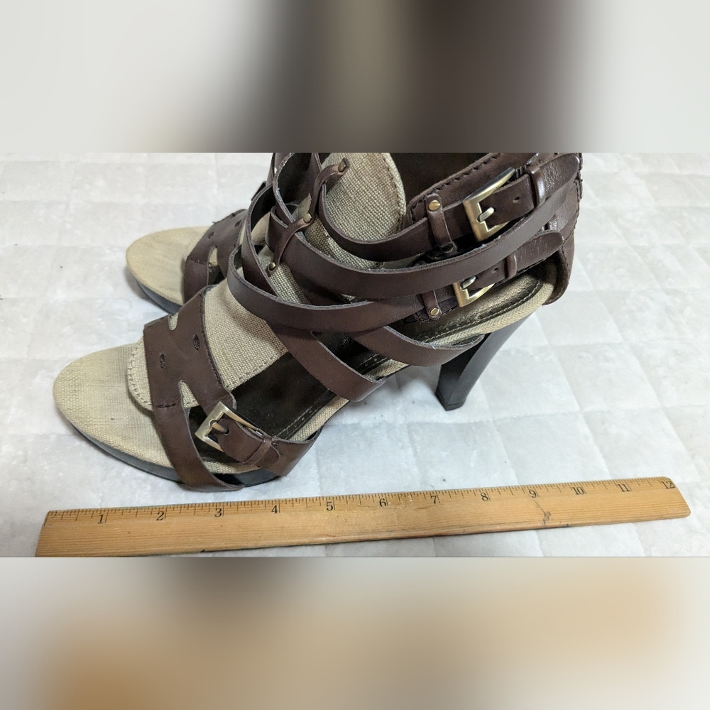 Sam Edelman Leather Strappy Heels 8M - Picture 11 of 12